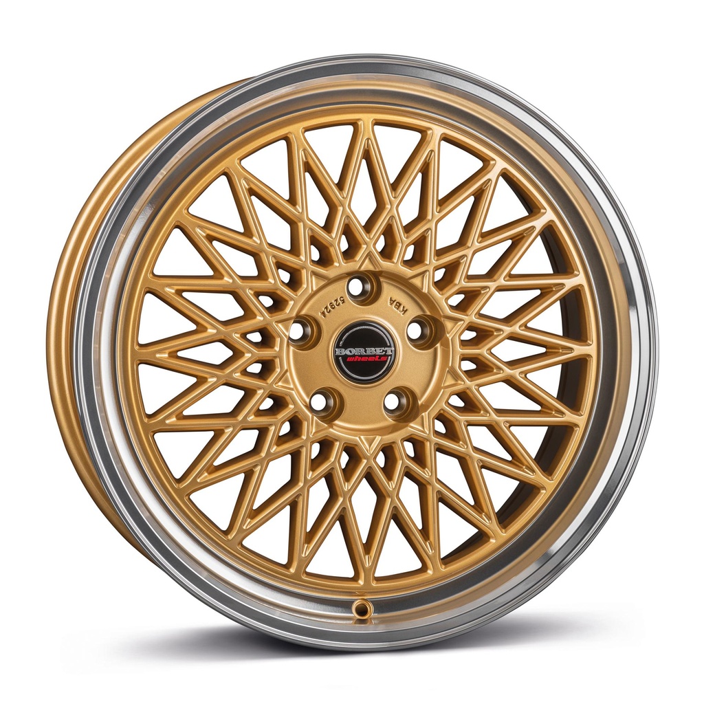 BORBET B GOLD RIM POL 8x18 5/112 ET45 CB66.5