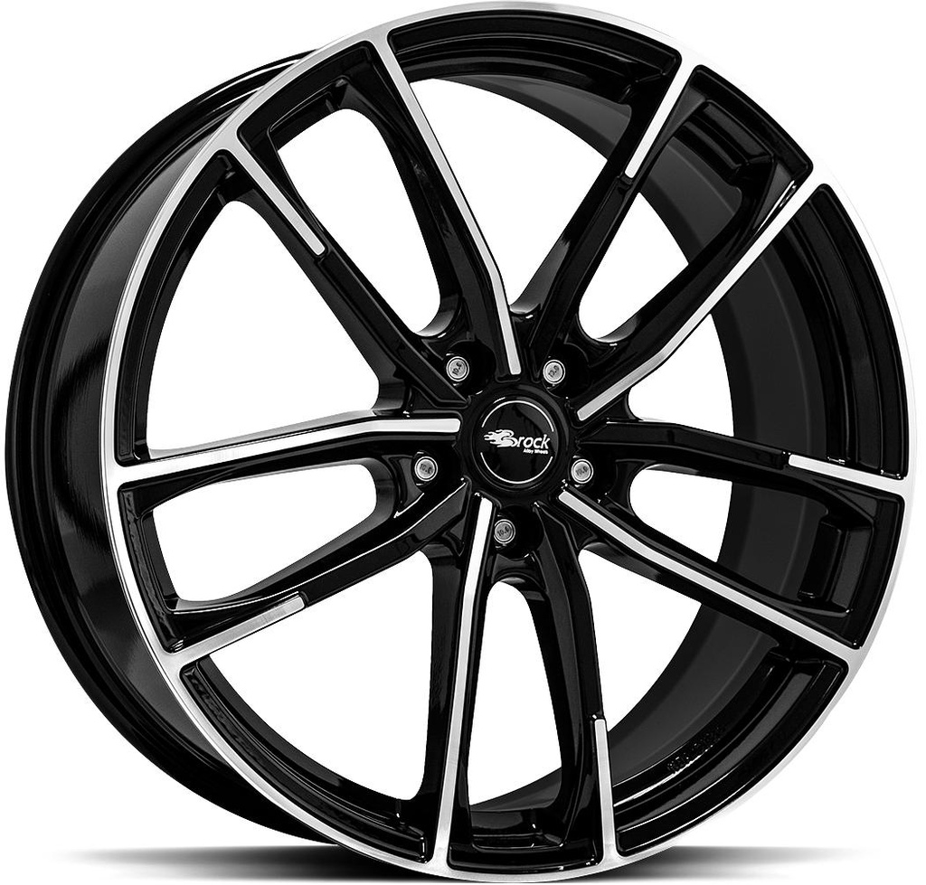 BROCK B38 BLACK FULL POL 8x20 5/112 ET52 CB66.7