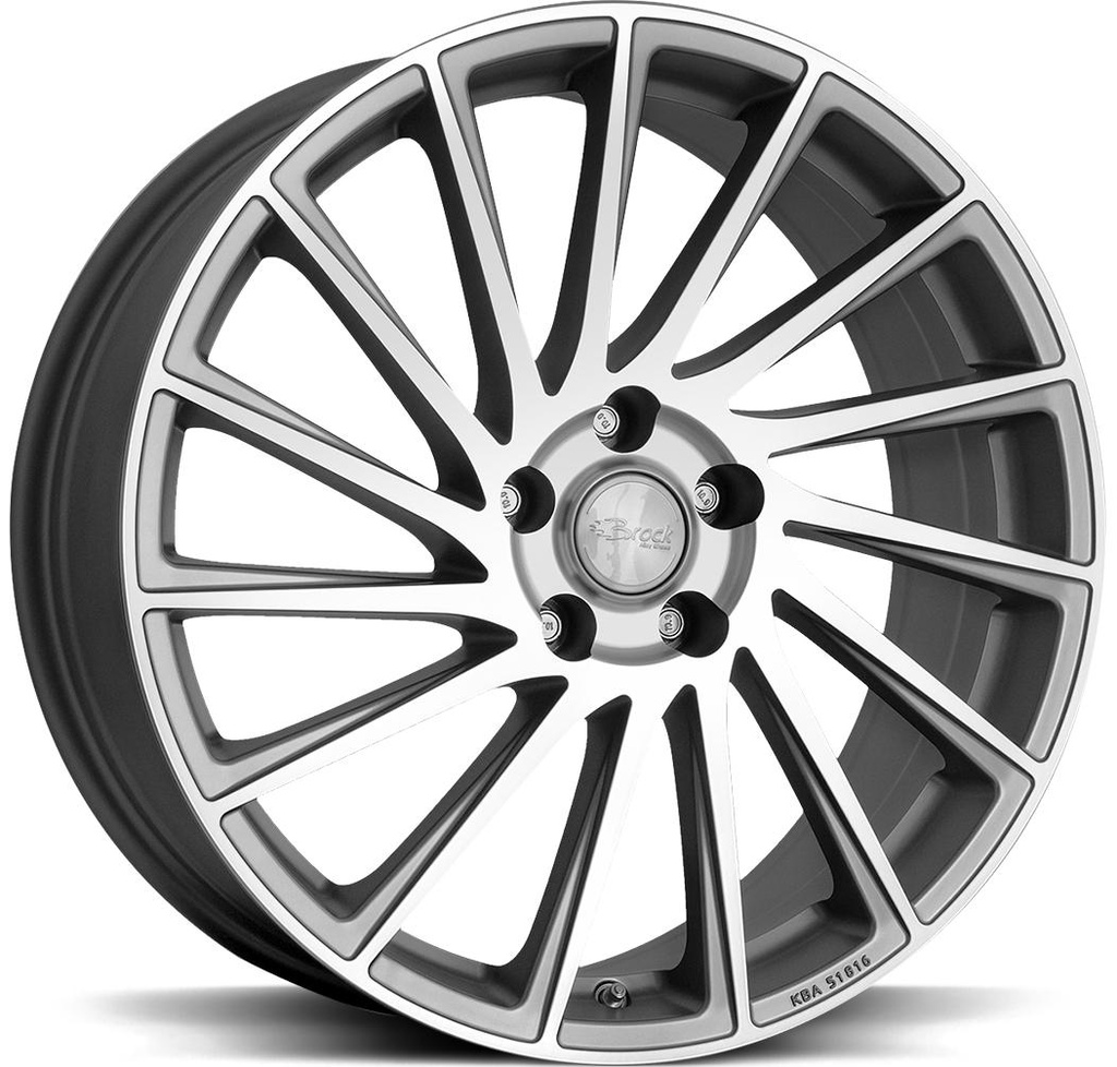 BROCK B39 FERRIC GREY POL 7.5x18 4/98 ET35 CB58.1