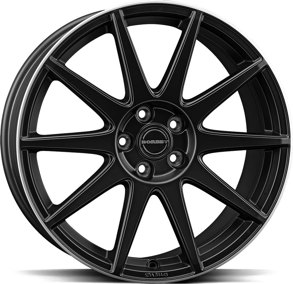BORBET GTX BLACK MATT RIM SILV 8x19 5/112 ET50 CB66.5