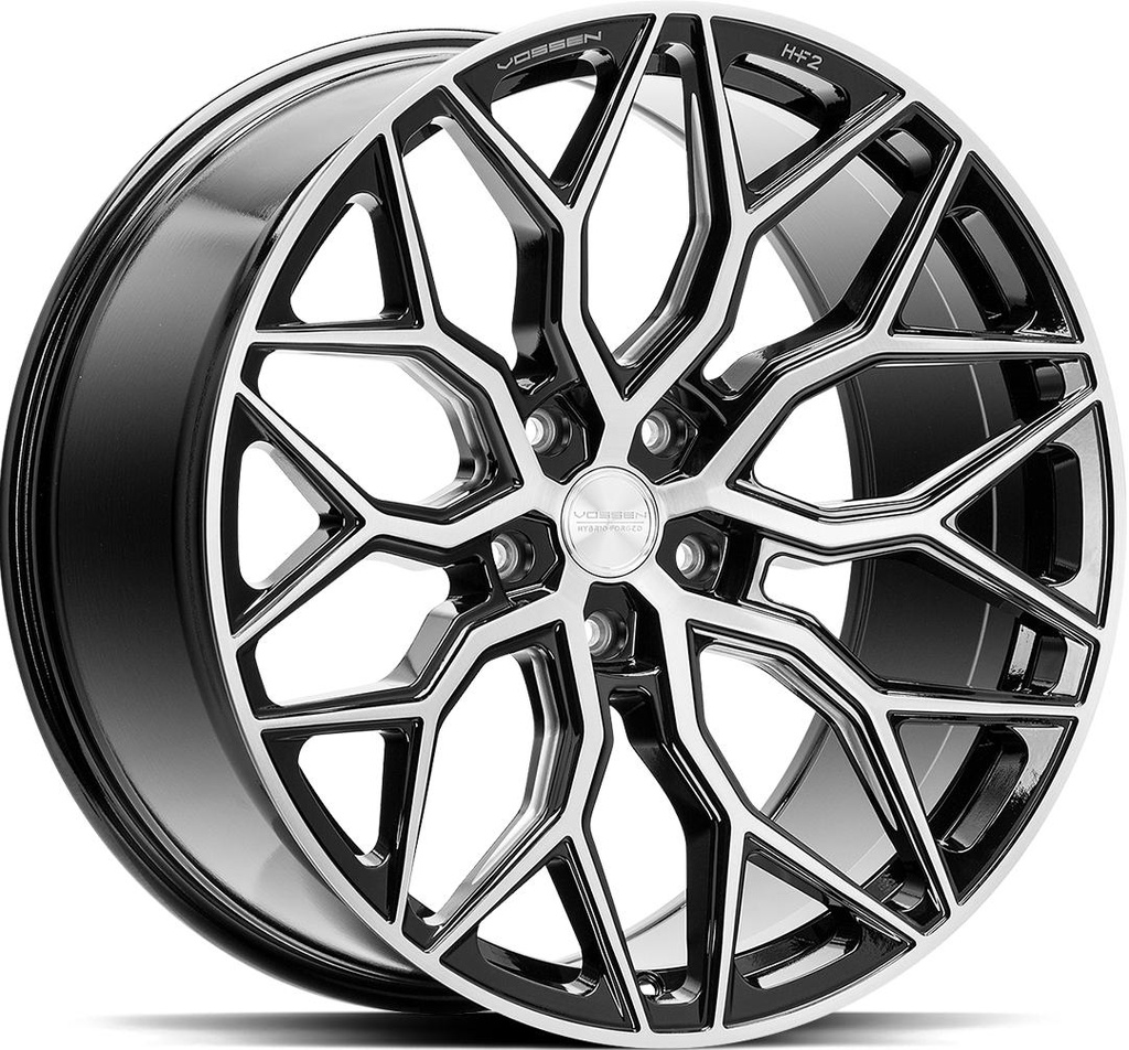 VOSSEN HF2 BRUSH GLOSS BLACK 9.5x20 5/112 ET40 CB66.6
