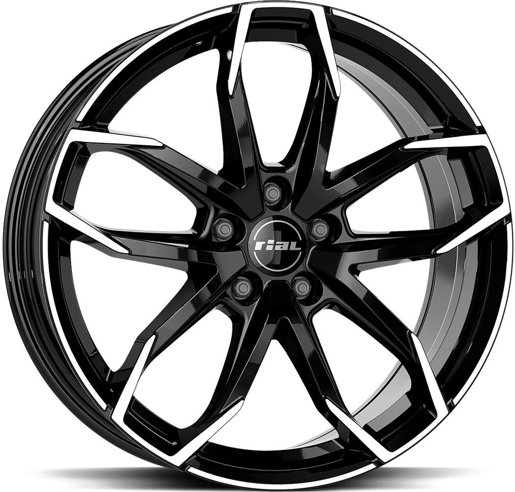 RIAL LUCCA DIAM BLACK POL 6.5x16 5/100 ET47 CB57.1