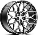 VOSSEN HF2 BRUSH GLOSS BLACK 8.5x19 5/112 ET45 CB66.6